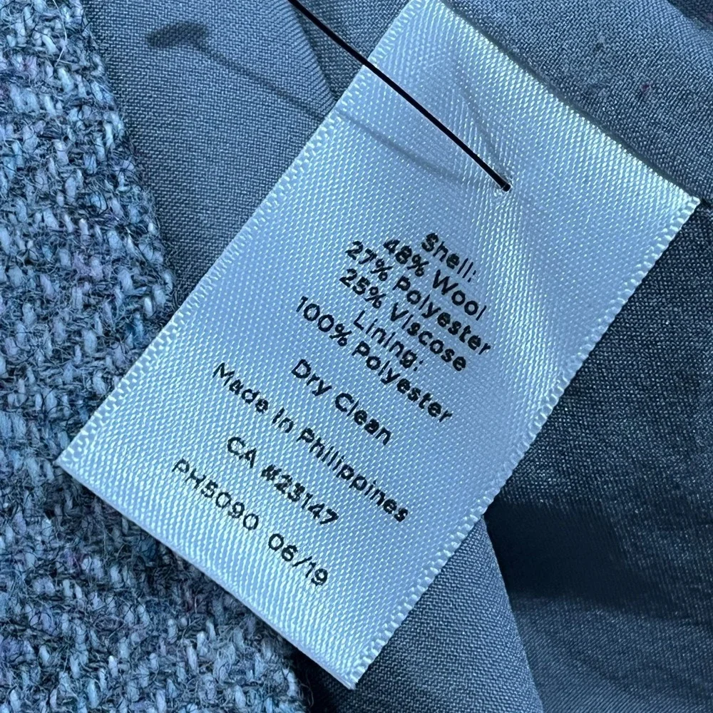 TALBOTS‎ Skirt Women's 8 Herringbone Wool Button Scallop Old Money Career Lined